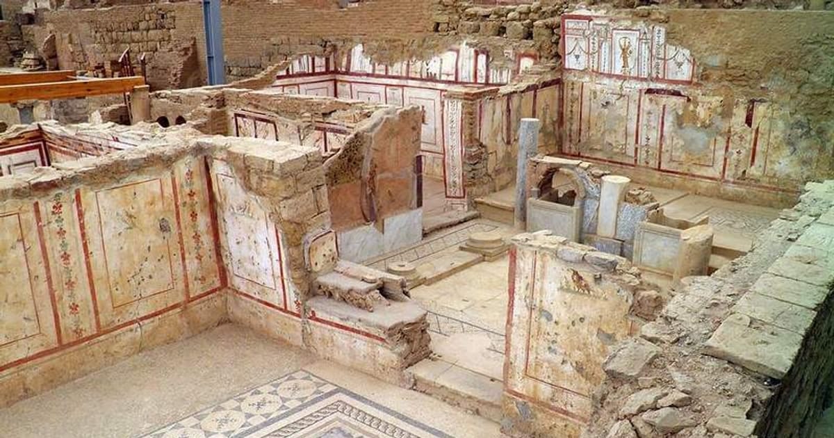 Mosaic floors and painted walls in the Terrace Houses at Ephesus
